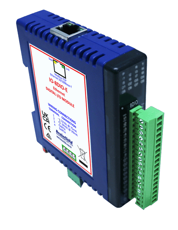 Ethernet Modbus IO Modules IO-8DIO-E BrainChild
